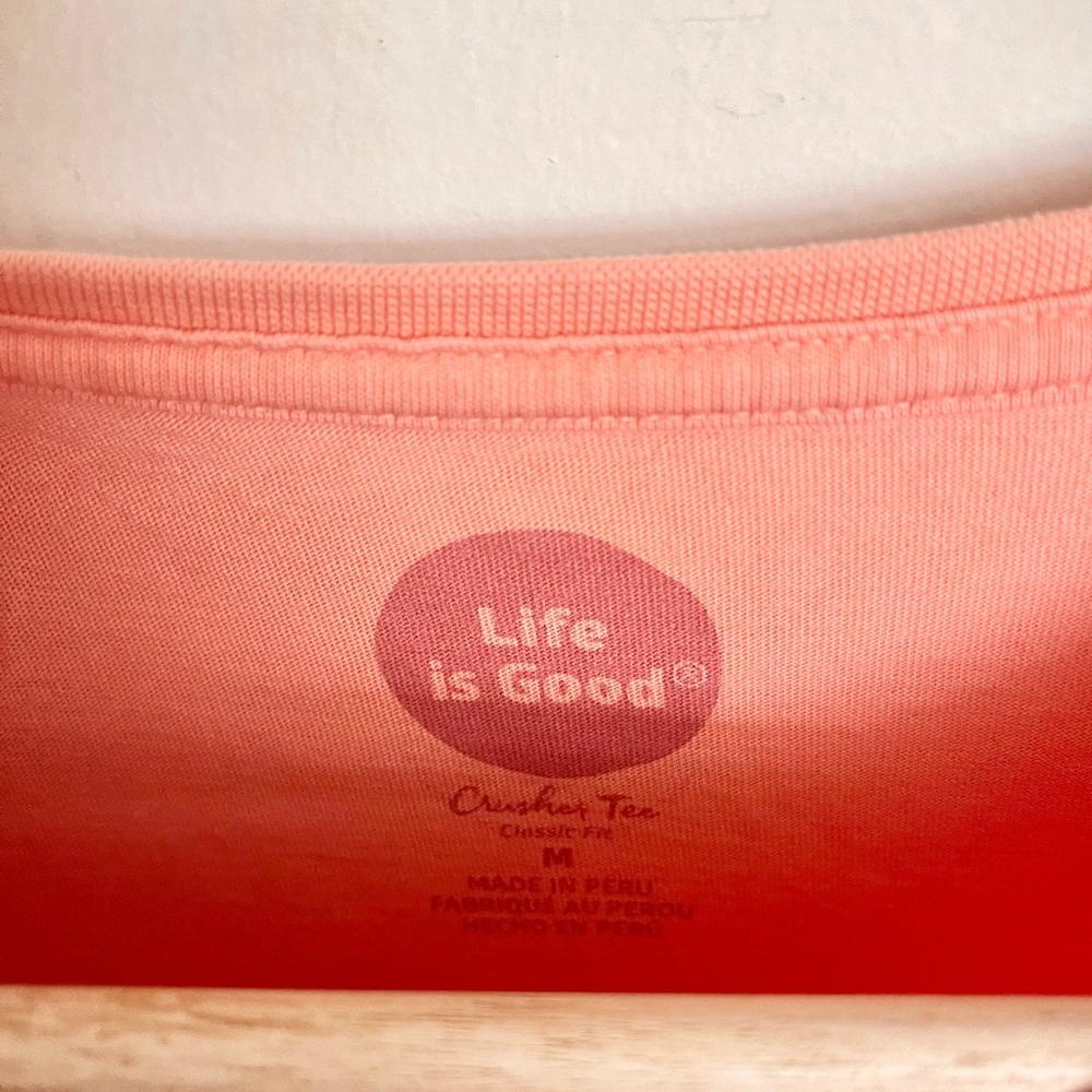 Life Is Good Horse Graphic Peach Crusher T Shirt Women’s Medium Classic Fit - Picture 14 of 14